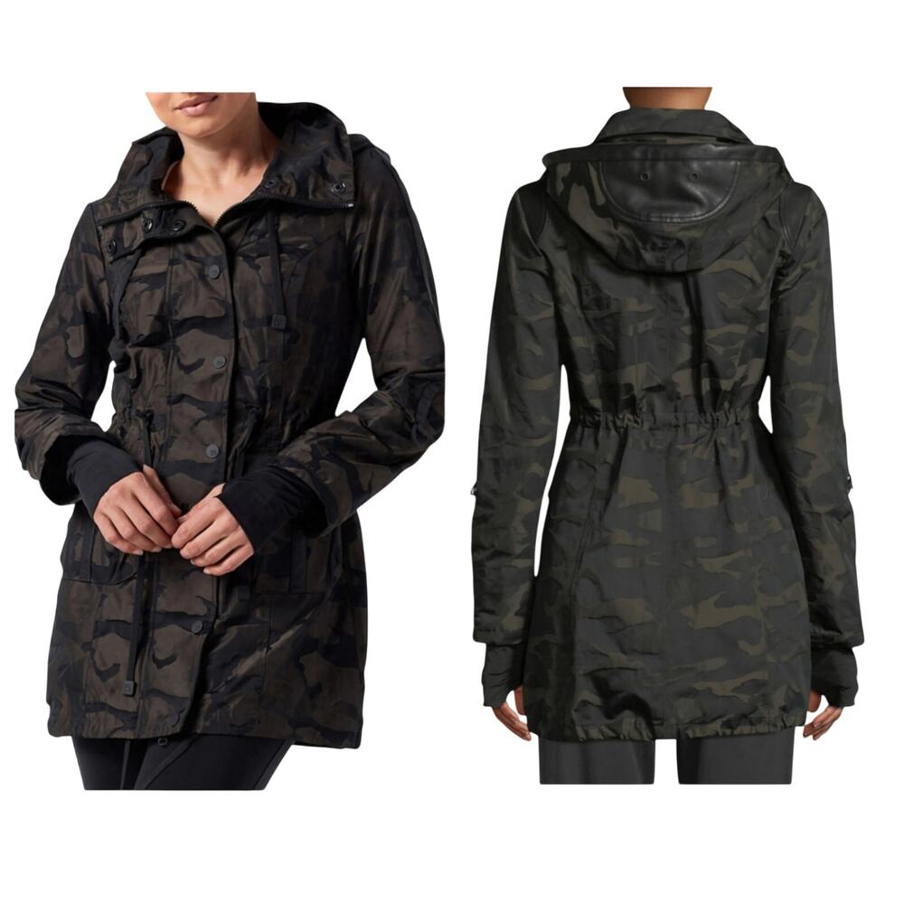 BLACK NOIR BLACK CAMO ANORAK JACKET, SIZE S